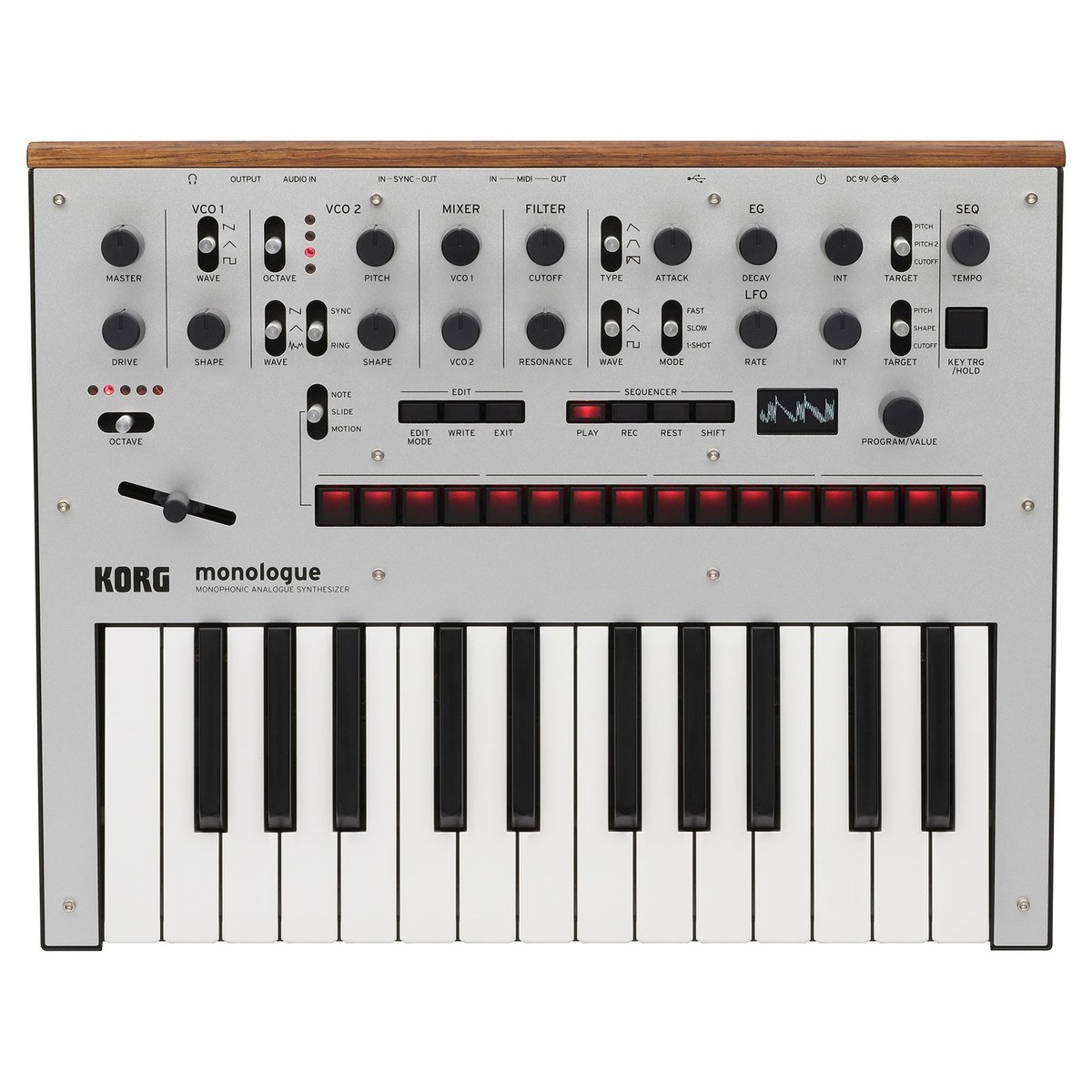 Korg Monologue Analog Synthesizer, Silver