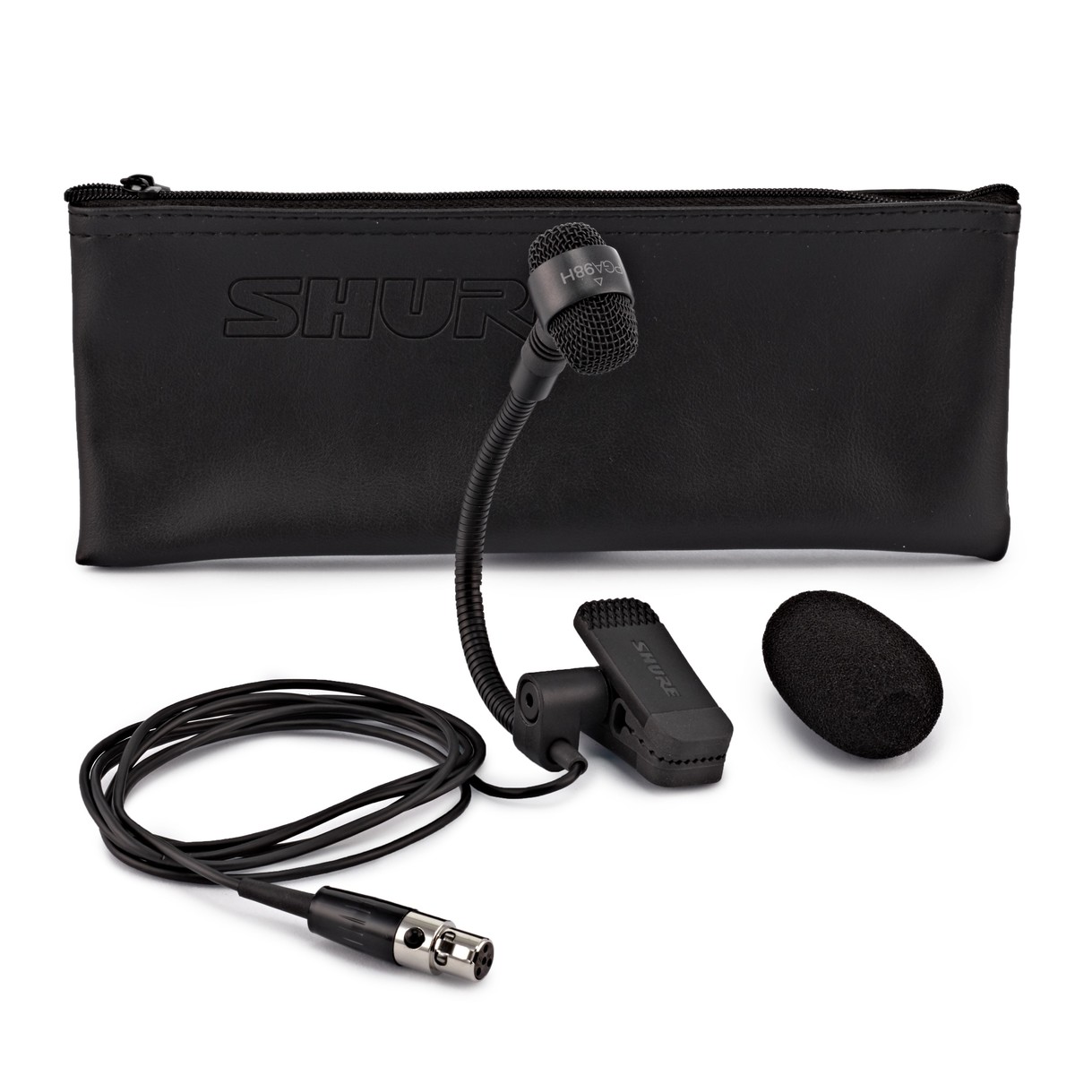 Shure PGA98H Clip-on Instrument Mic, TA4F Wireless Systems Connector
