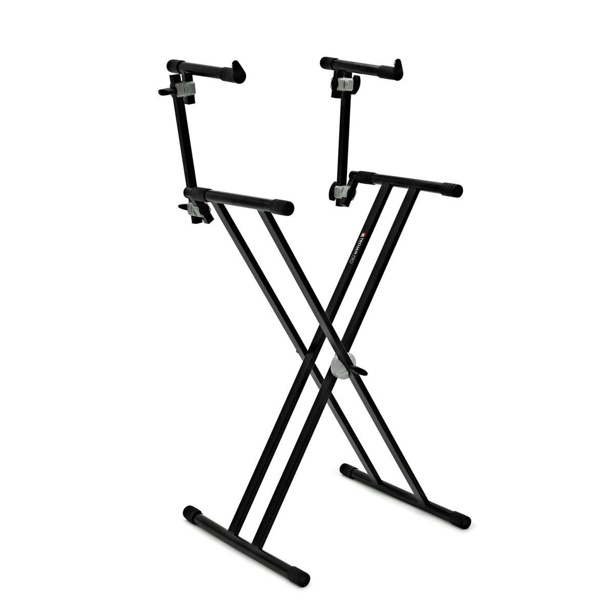 Trojan Pro Heavy Duty Double Braced Two Tier X Framed Keyboard Stand