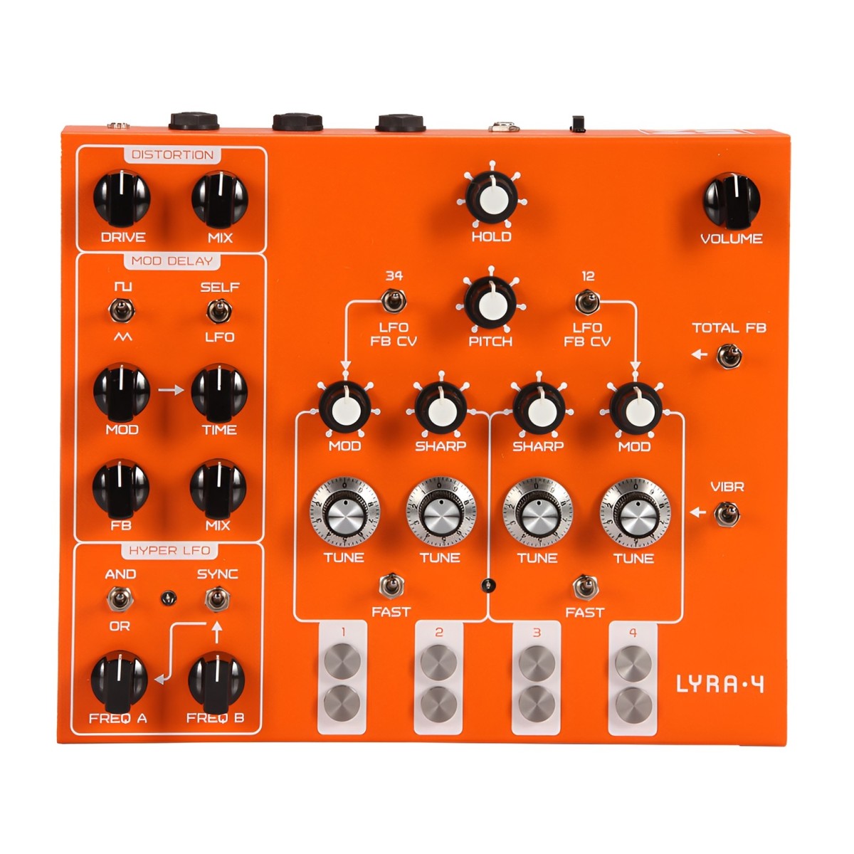 SOMA Laboratory Lyra-4 Analog Synthesizer, Orange