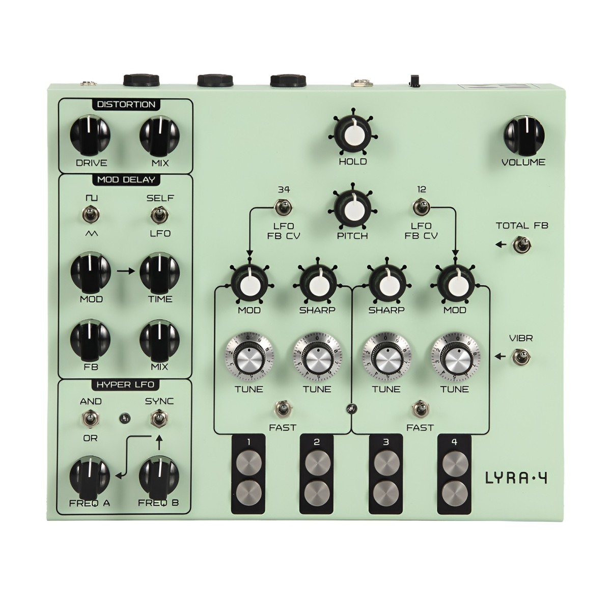 SOMA Laboratory Lyra-4 Analog Synthesizer, Green