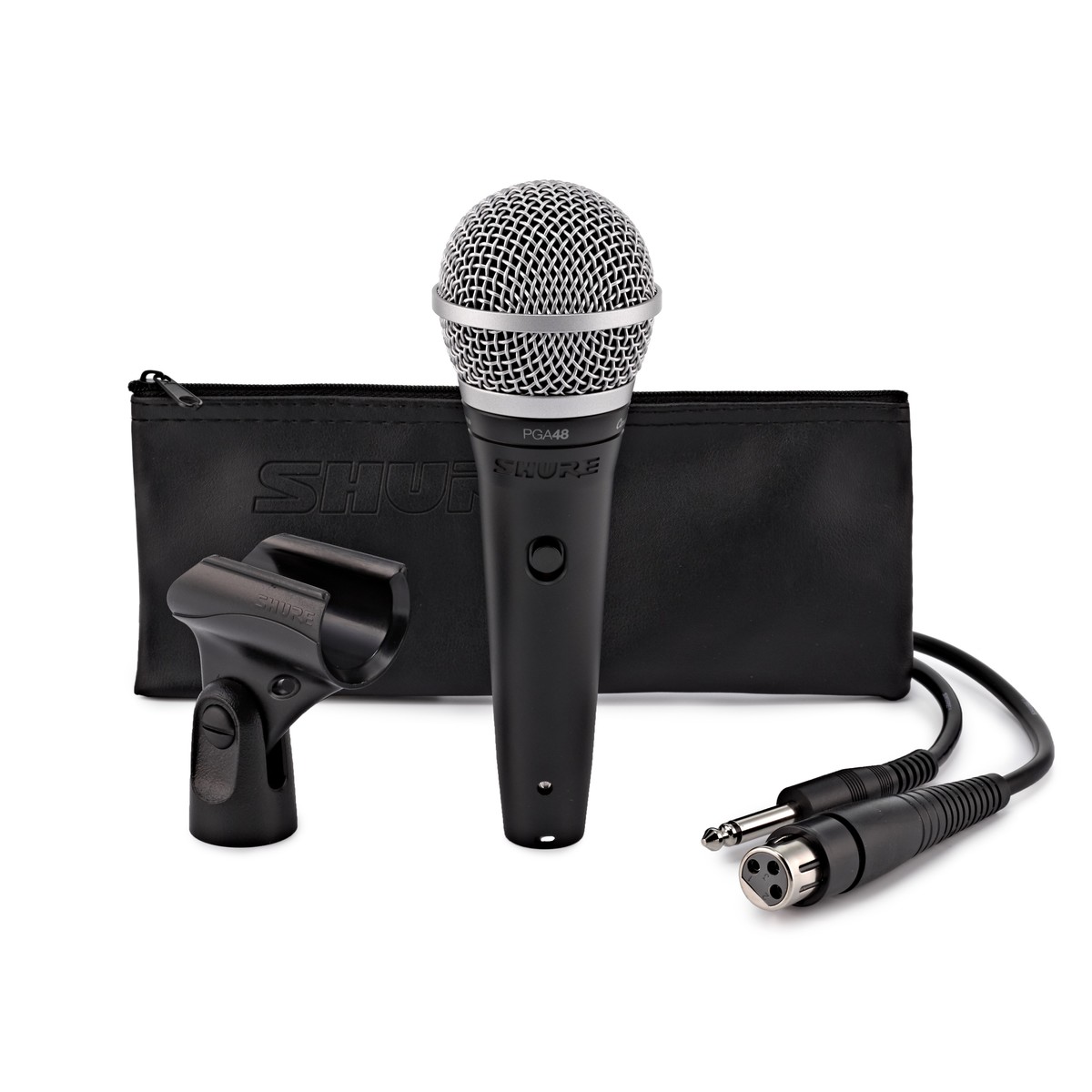 Shure PGA48 Cardioid Dynamic Vocal Microphone, with XLR to Jack Cable