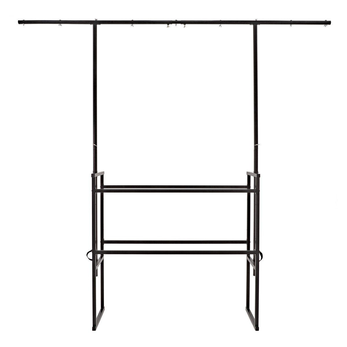 Mobile DJ Stand with Lighting Bar by Gear4music