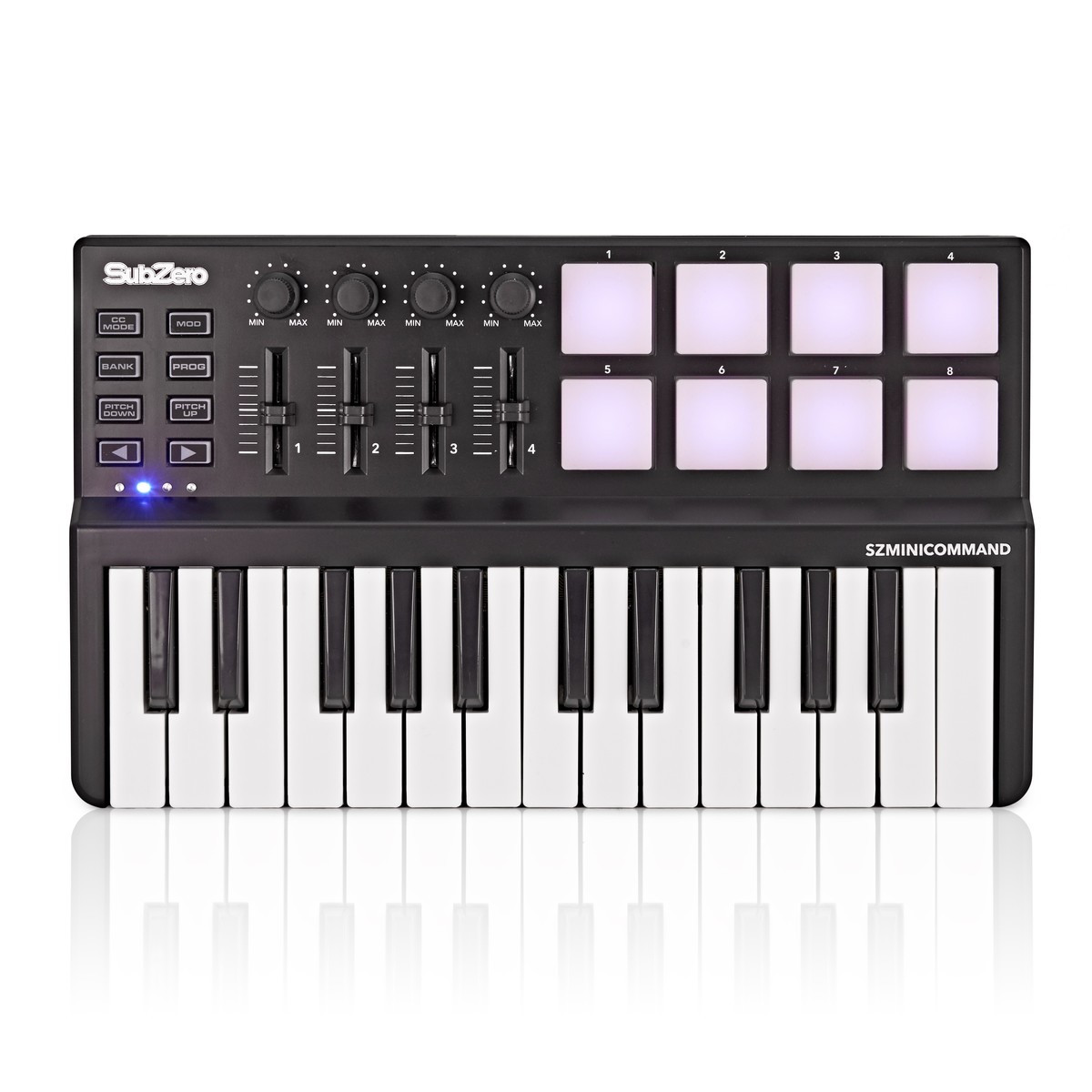 SubZero MiniCommand USB MIDI Controller and Keyboard