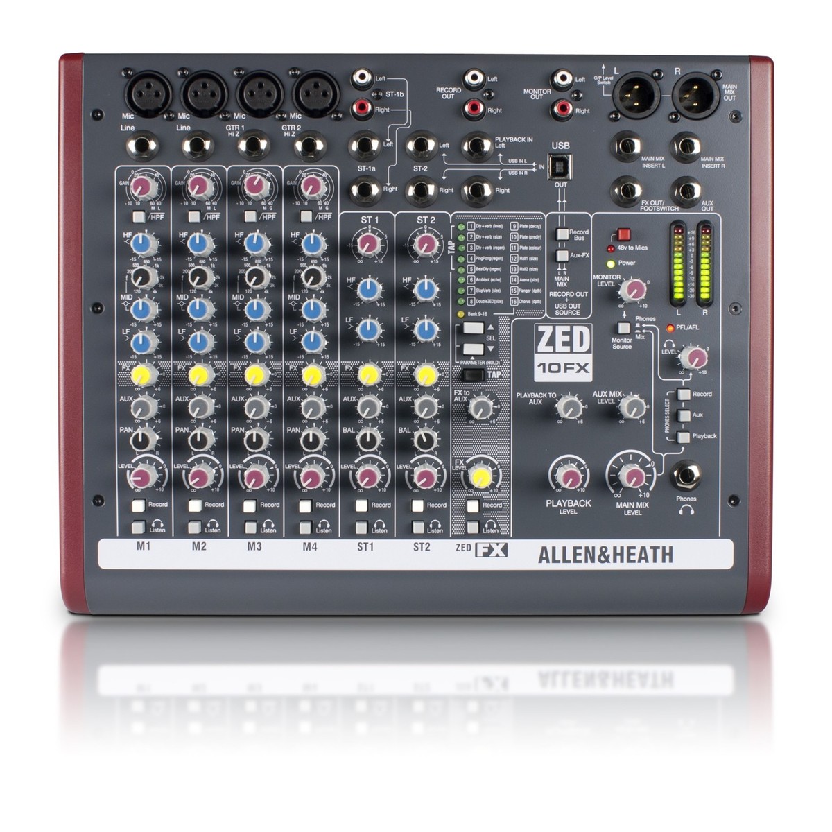 Allen and Heath ZED-10FX USB Compact Stereo Mixer