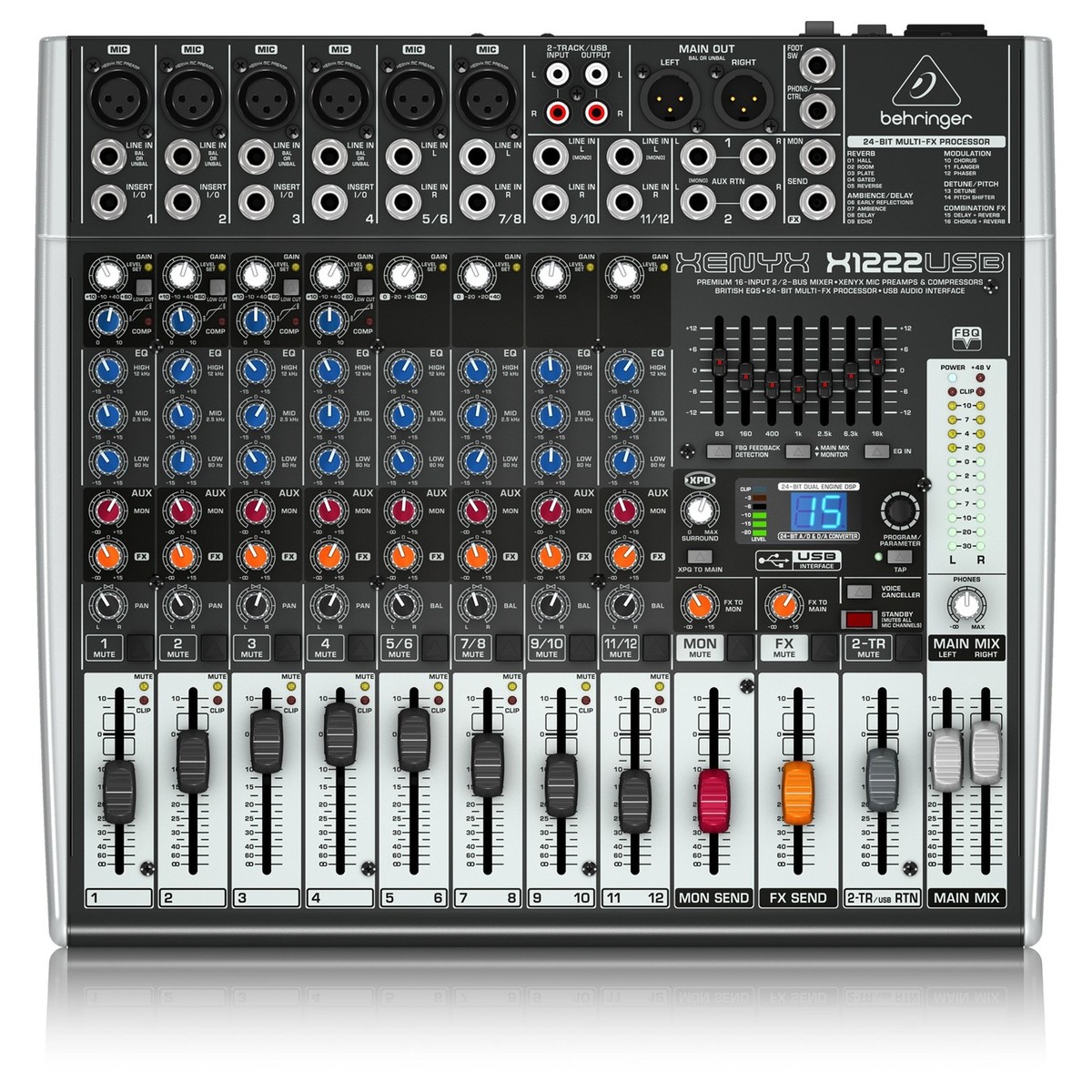 Behringer XENYX X1222USB 12 Channel Analog Mixer