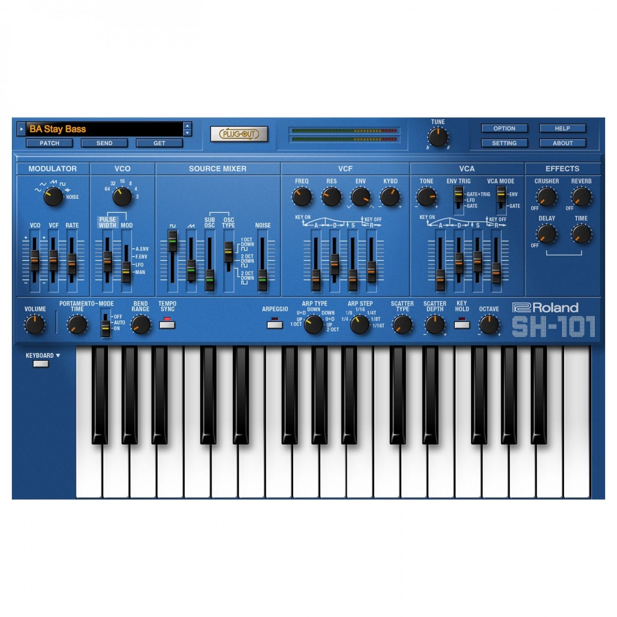 Roland Cloud SH-101 Virtual Instrument