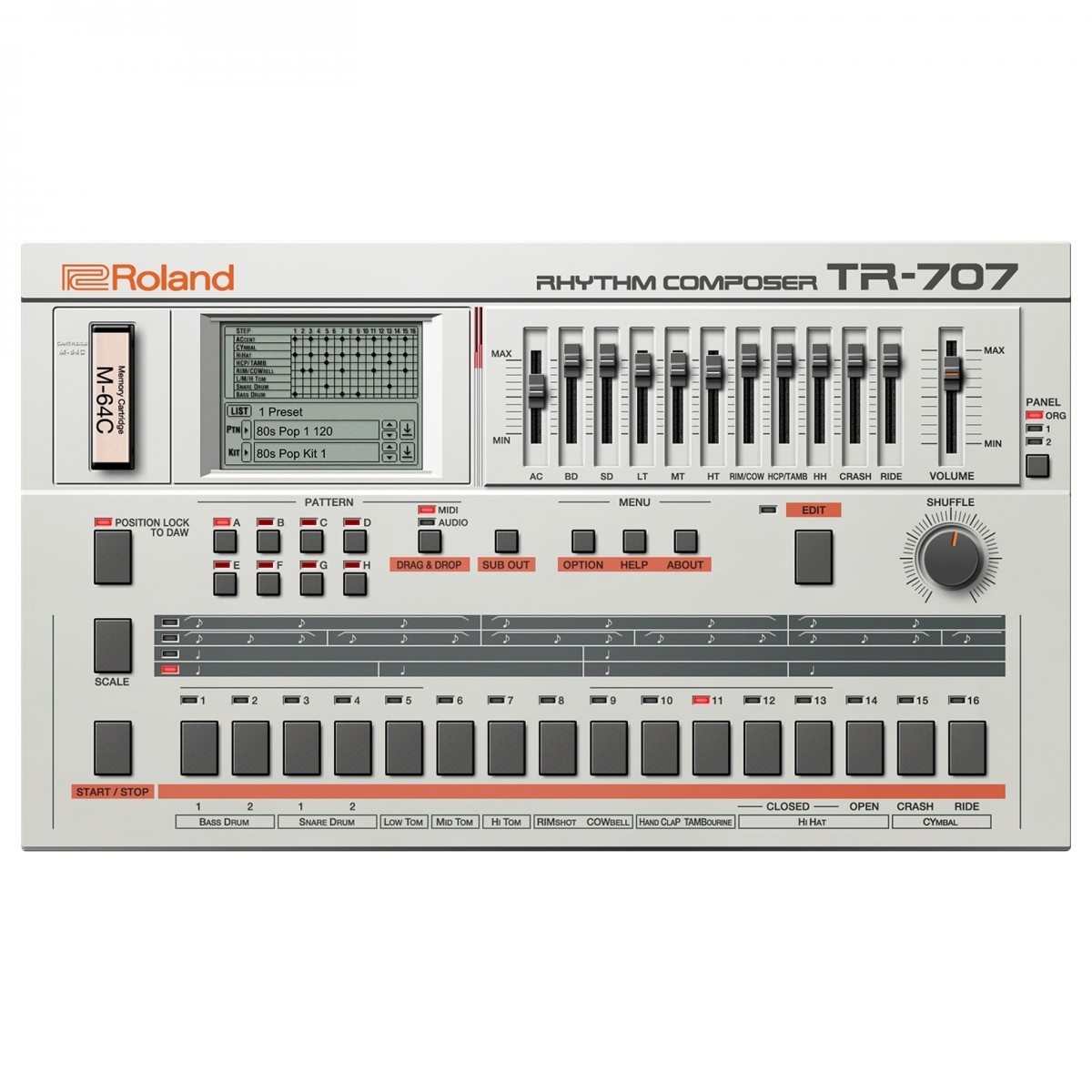Roland Cloud TR-707 Drum Machine Plugin