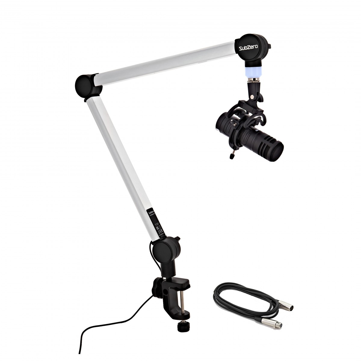 SubZero DB30 Podcast Studio Microphone Arm Pack, Silver