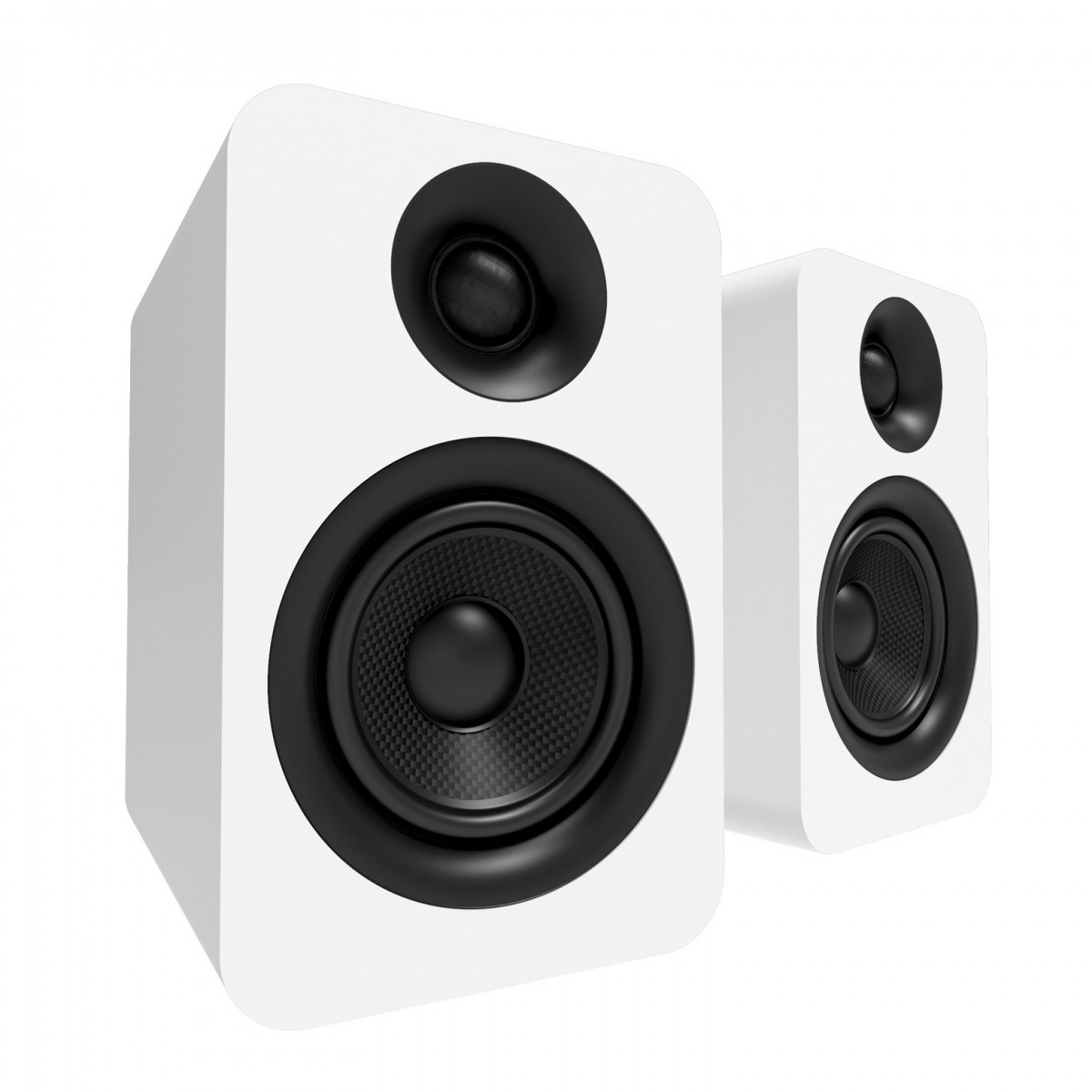 Kanto YU Passive 4'' Bookshelf Speakers, Matte White
