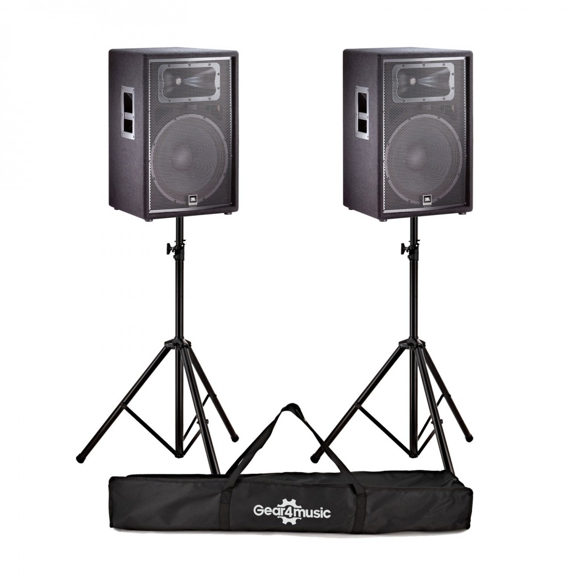 JBL JRX215 15'' Passive PA Speaker Pair with Stands