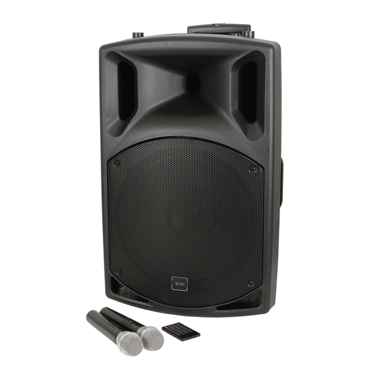 QTX QX15PA-Plus 15'' PA Speaker With Wireless Microphones