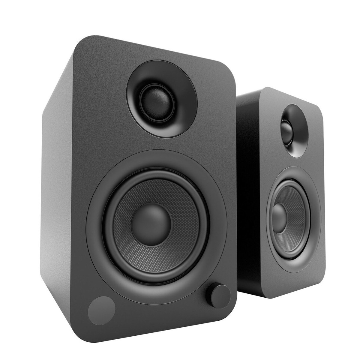 Kanto YU Powered Bookshelf Speakers, Matte Black