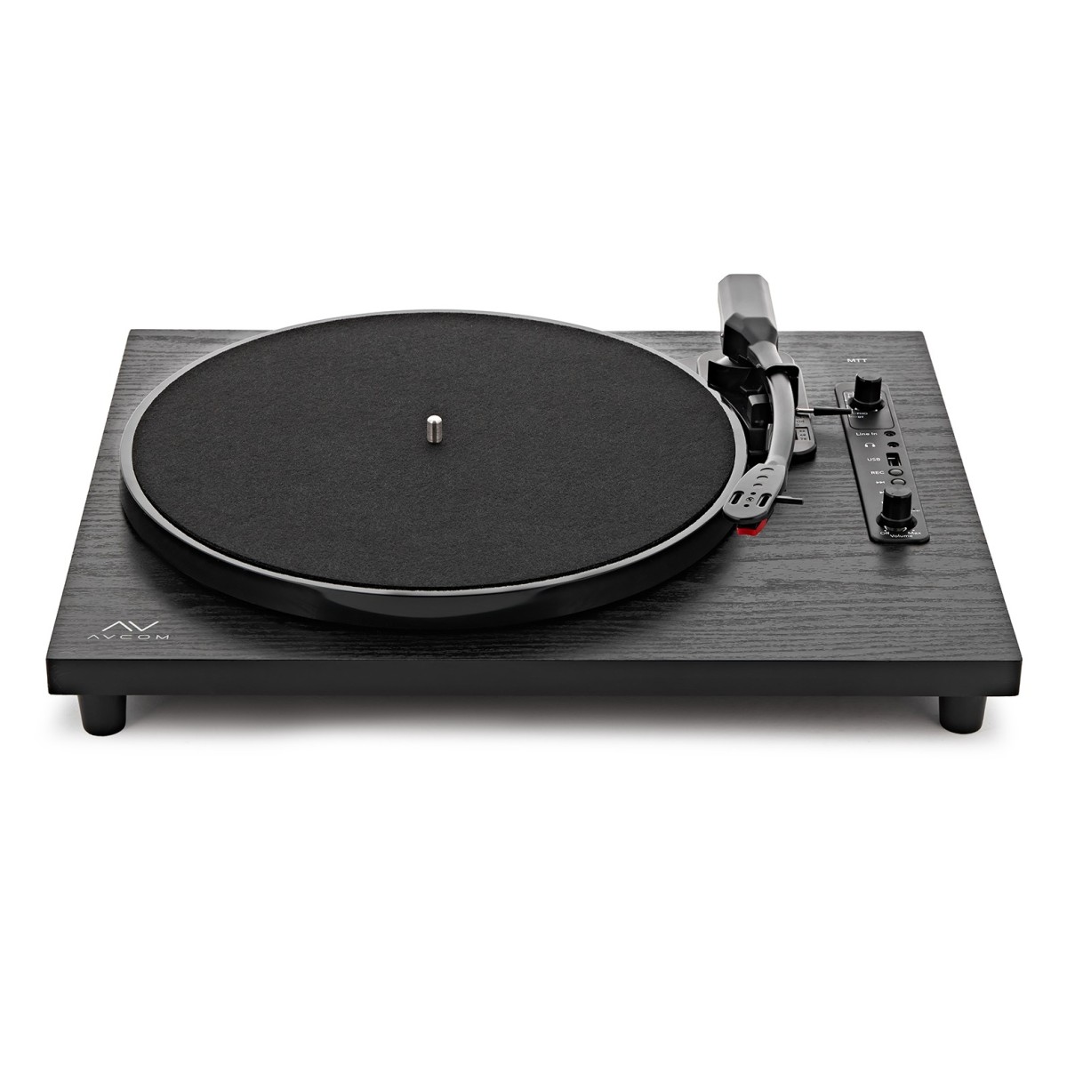 AVCOM Contemporary Turntable with Bluetooth, Black