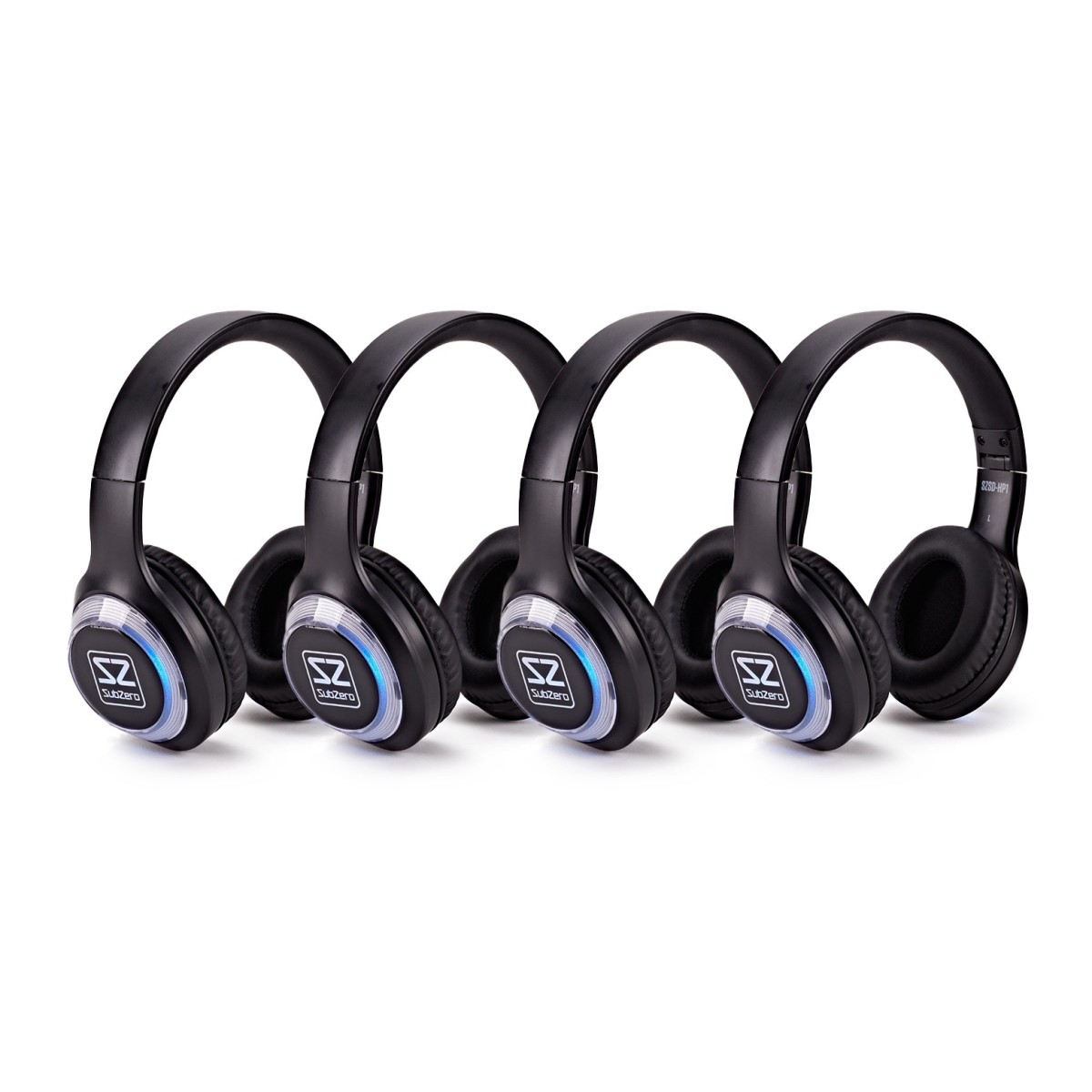 SubZero UHF Silent Disco Headphones, Pack of 4