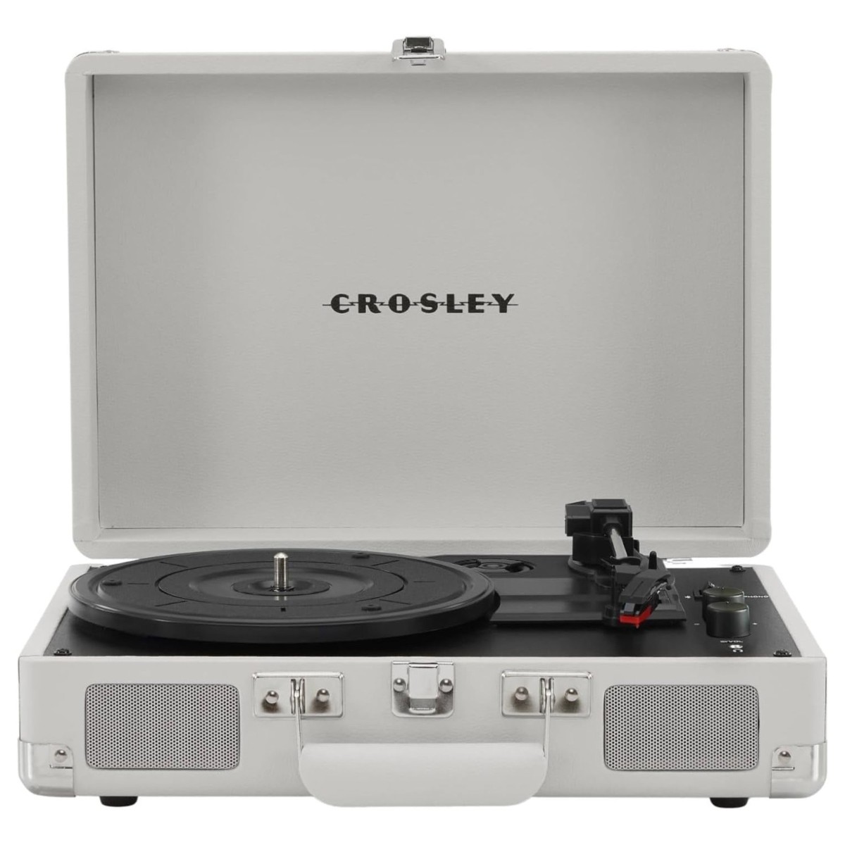 Crosley Cruiser Deluxe Portable Turntable with Bluetooth Out, White Sand