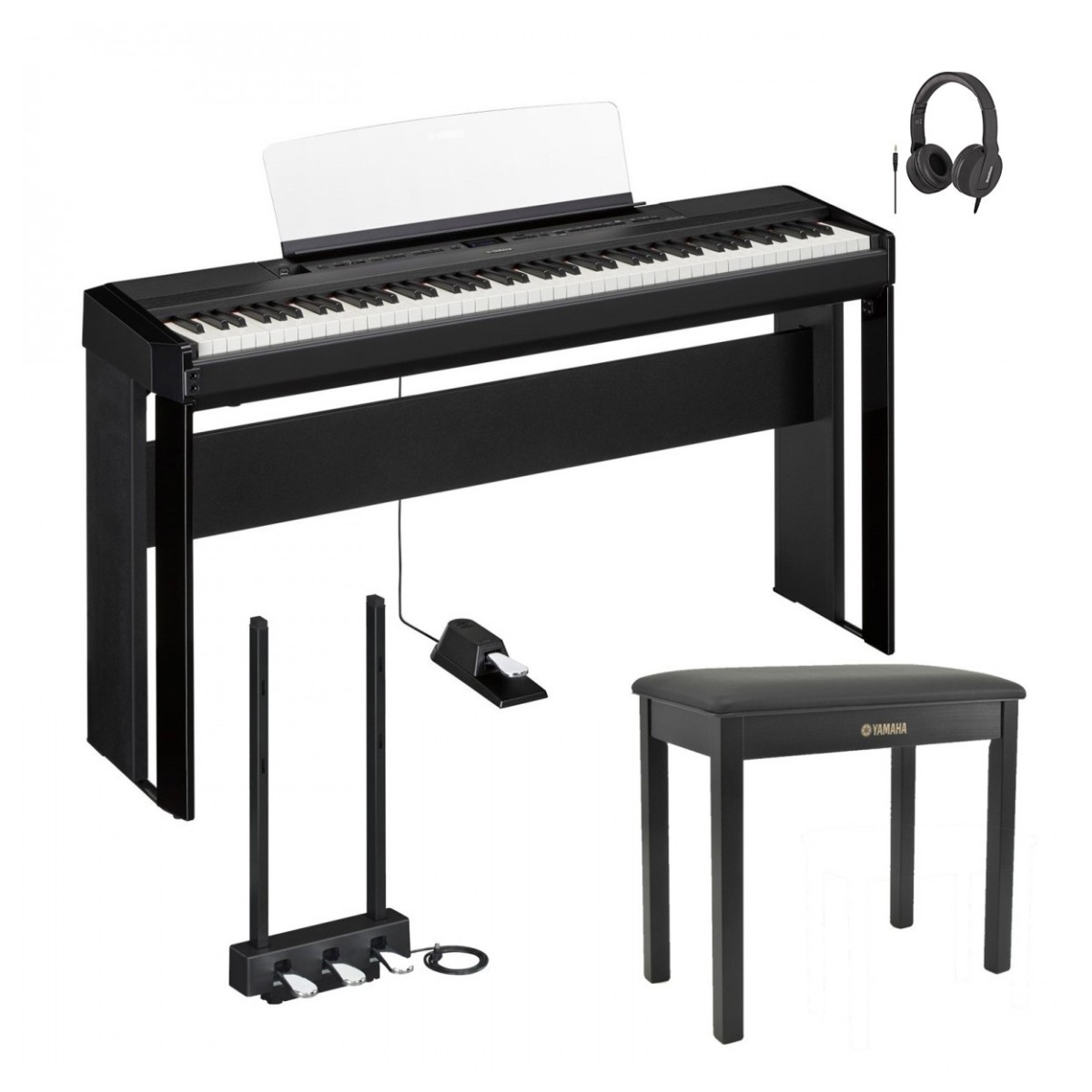 Yamaha P525 Digital Piano, Black, Package