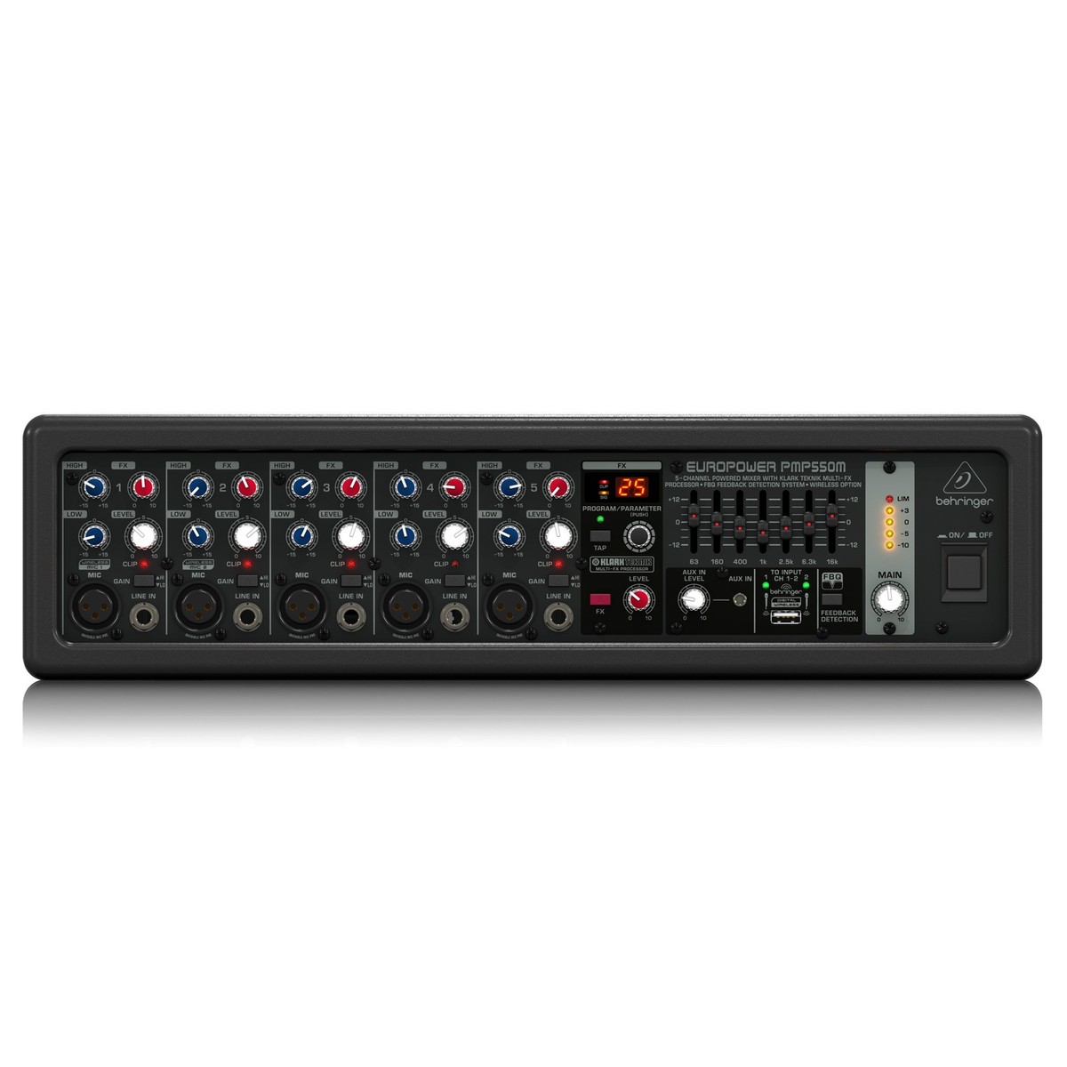 Behringer PMP550M Eurocom Mixer Amplifier