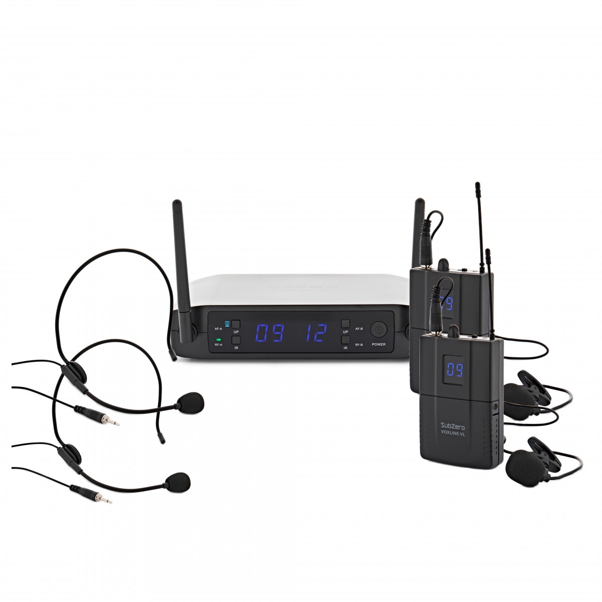 SubZero VOXLINK-2VL Lavalier and Headset Wireless Microphone System