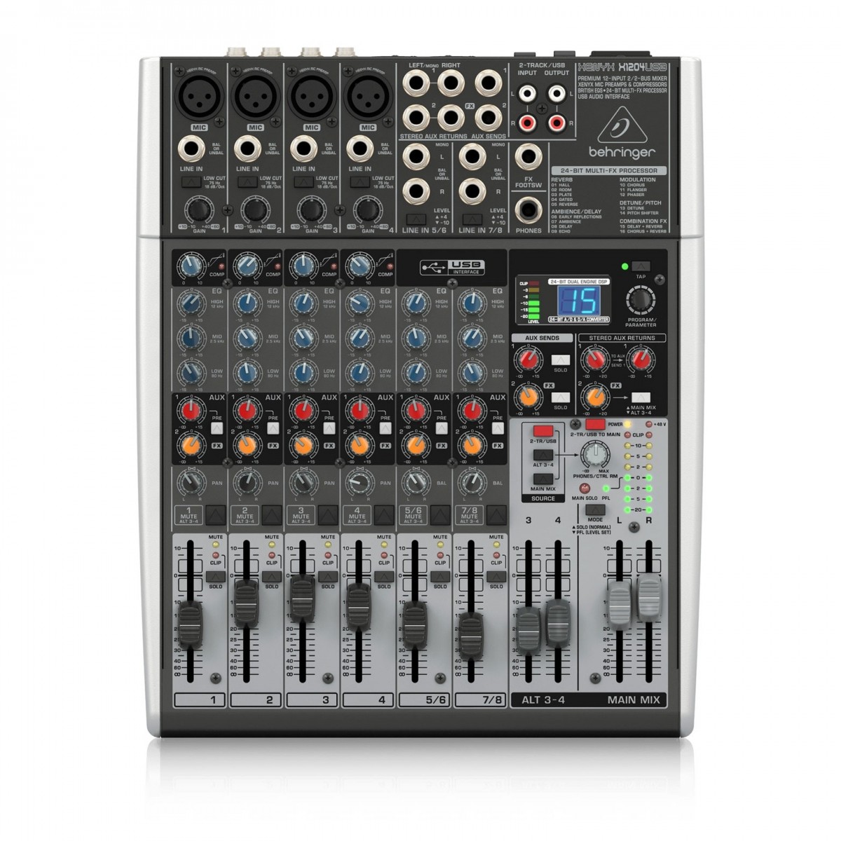 Behringer XENYX X1204USB 8 Channel Analog Mixer