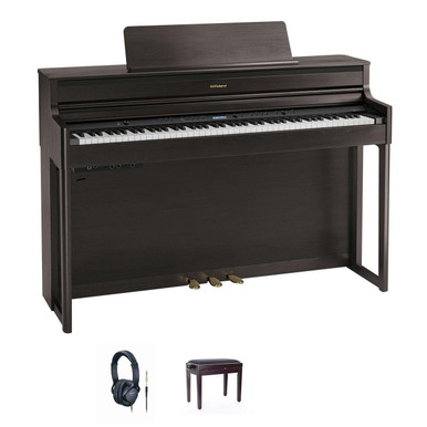 Roland HP704 Digital Piano in Dark Rosewood Bundle
