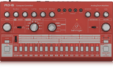 Behringer RD-6-RD Classic Analog Drum Machine in DARK RED