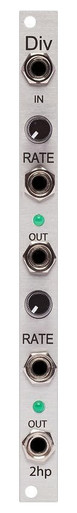 2hp Div Eurorack Clock Divider/Multiplier Module