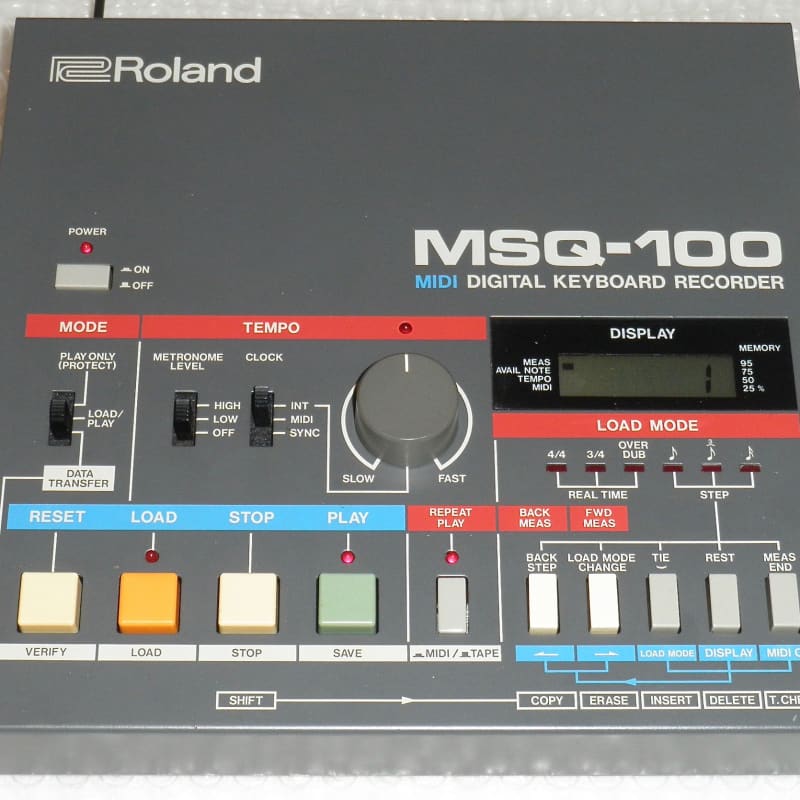 1984 - 1986 Roland MSQ-100 MIDI Digital Keyboard Recorder Black
