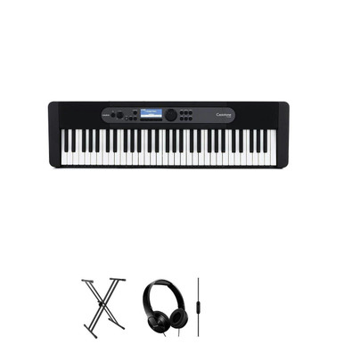 Casio LK-S450C5 Keyboard in Black Bundle