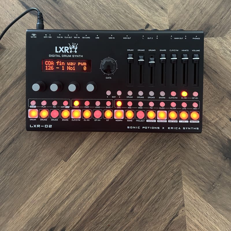 2021 Erica Synths LXR-02 Digital Drum Synth Black