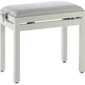 Stagg Rise & Fall Piano Stool with Velvet Top in Matt White