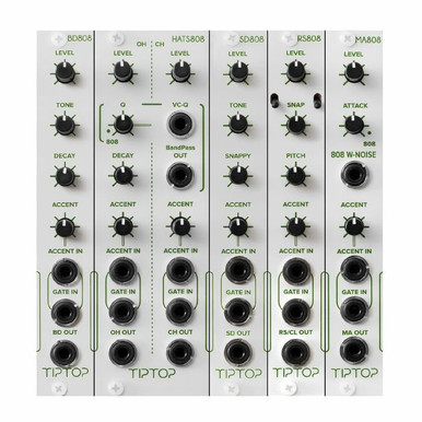 TipTop Audio 808 Bundle White (MA808 / BD808 / SD808 / HATS808 / RS808)