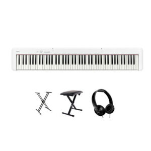 Casio CDP-S110 Digital Piano in White Bundle 1