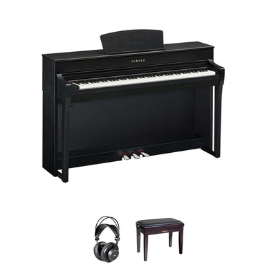Yamaha CLP735 Digital Piano in Black Bundle 1