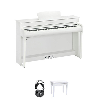 Yamaha CLP735 Digital Piano in White Bundle 1