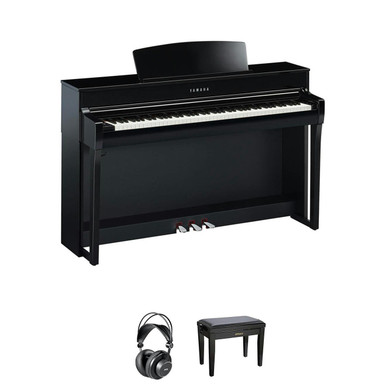 Yamaha CLP745 Digital Piano in Ebony Bundle