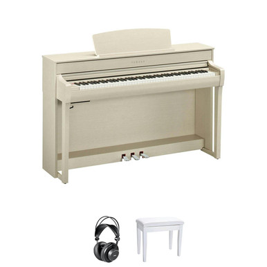 Yamaha CLP745 Digital Piano in White Bundle 1