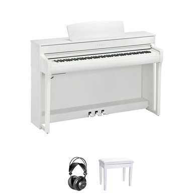 Yamaha CLP745 Digital Piano in White Bundle 2