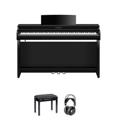 Yamaha CLP825 in Polished Ebony Bundle with Stool & Headphones