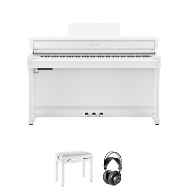 Yamaha CLP835 in White Bundle with Stool & Headphones