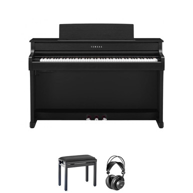 Yamaha CLP845 in Black with Stool & Headphones