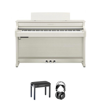 Yamaha CLP845 in White Birch Bundle with Stool & Headphones