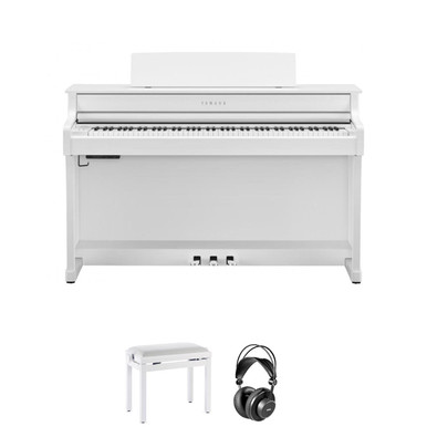 Yamaha CLP845 in White Bundle with Stool & Headphones