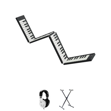 Carry-on Folding Piano 88 Touch in Black Bundle