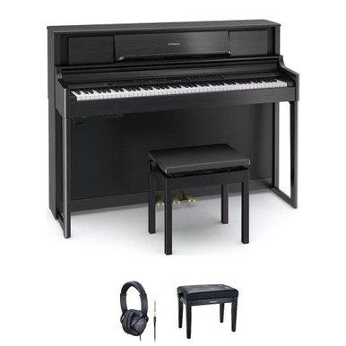 Roland LX705 Digital Piano in Black Bundle