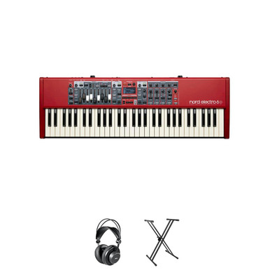 Nord Electro 6D 61 Key Keyboard in Red Bundle 1