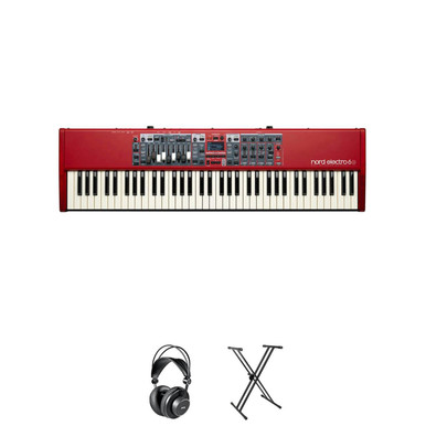 Nord Electro 6D 73 Key Keyboard in Red Bundle 2