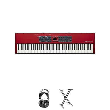 Nord Piano 5 73 Key Stage Piano in Red Bundle
