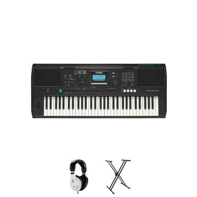Yamaha PSRE473 Keyboard in Black Bundle