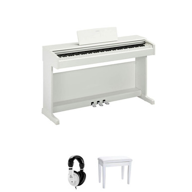 Yamaha YPD145 Digital Piano in White Bundle
